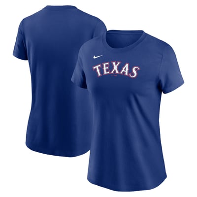 Texas Rangers Nike Women's Wordmark T-Shirt - Royal