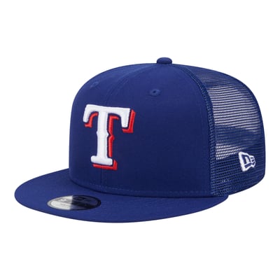  Texas Rangers New Era Youth 9FIFTY Trucker Snapback Hat - Royal