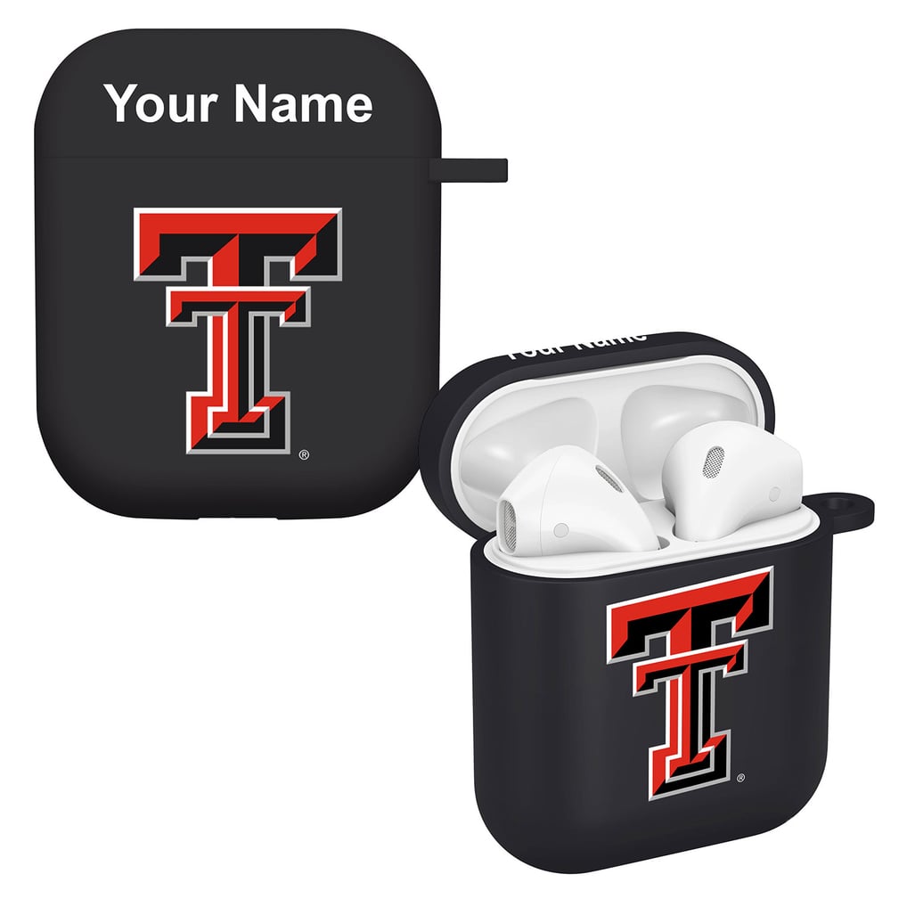 Texas Tech Red Raiders Personalized AirPods Case Cover - Black