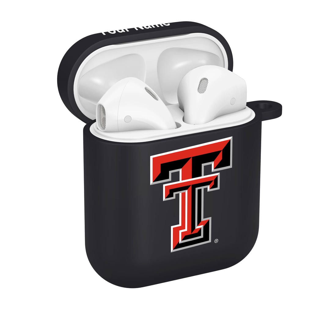 Texas Tech Red Raiders Personalized AirPods Case Cover - Black