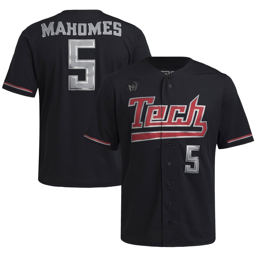 Patrick Mahomes Texas Tech Red Raiders adidas Replica Baseball Jersey - Black