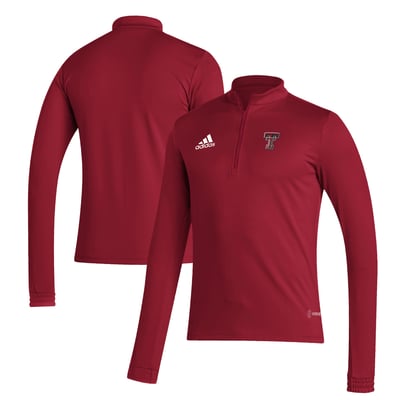 Texas Tech Red Raiders adidas Entrada Training AEROREADY Quarter-Zip Jacket - Red