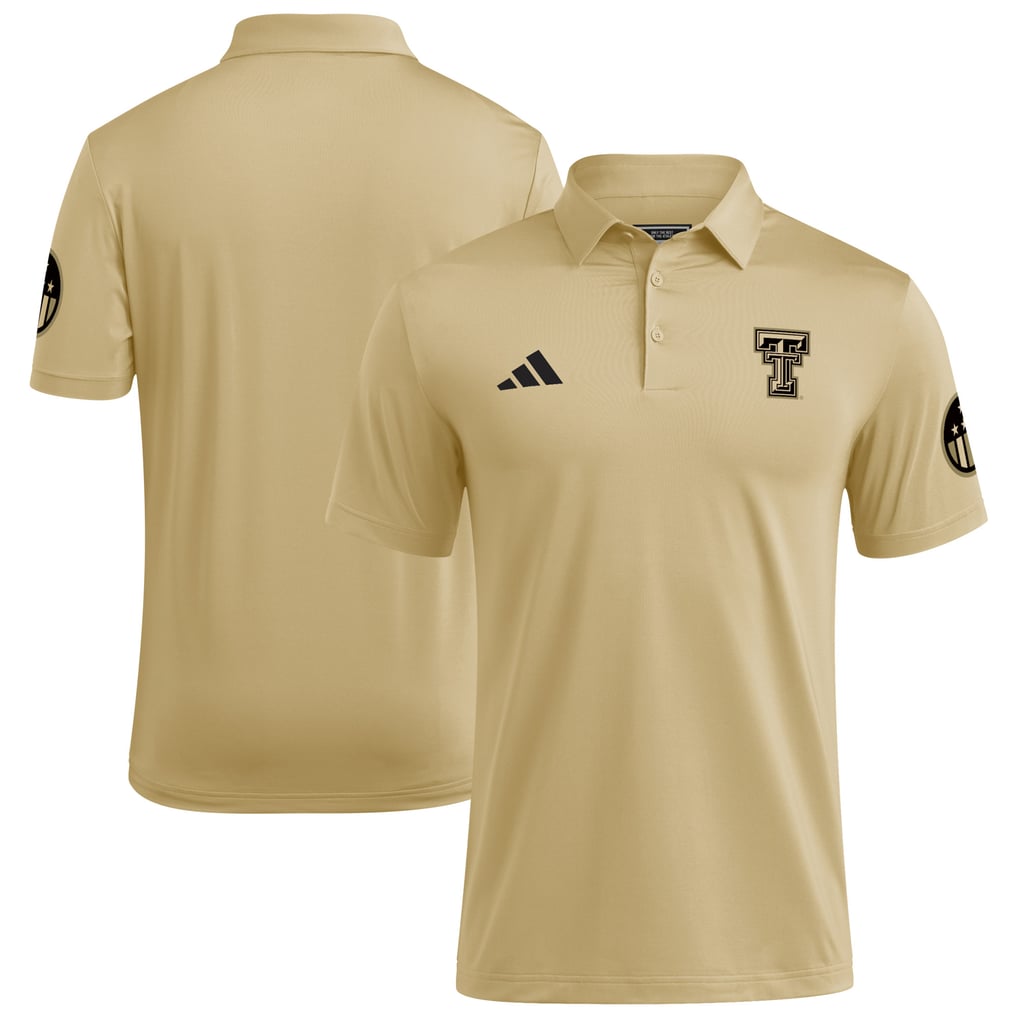 Texas Tech Red Raiders adidas Salute to Service Ultimate365 Solid Polo - Tan