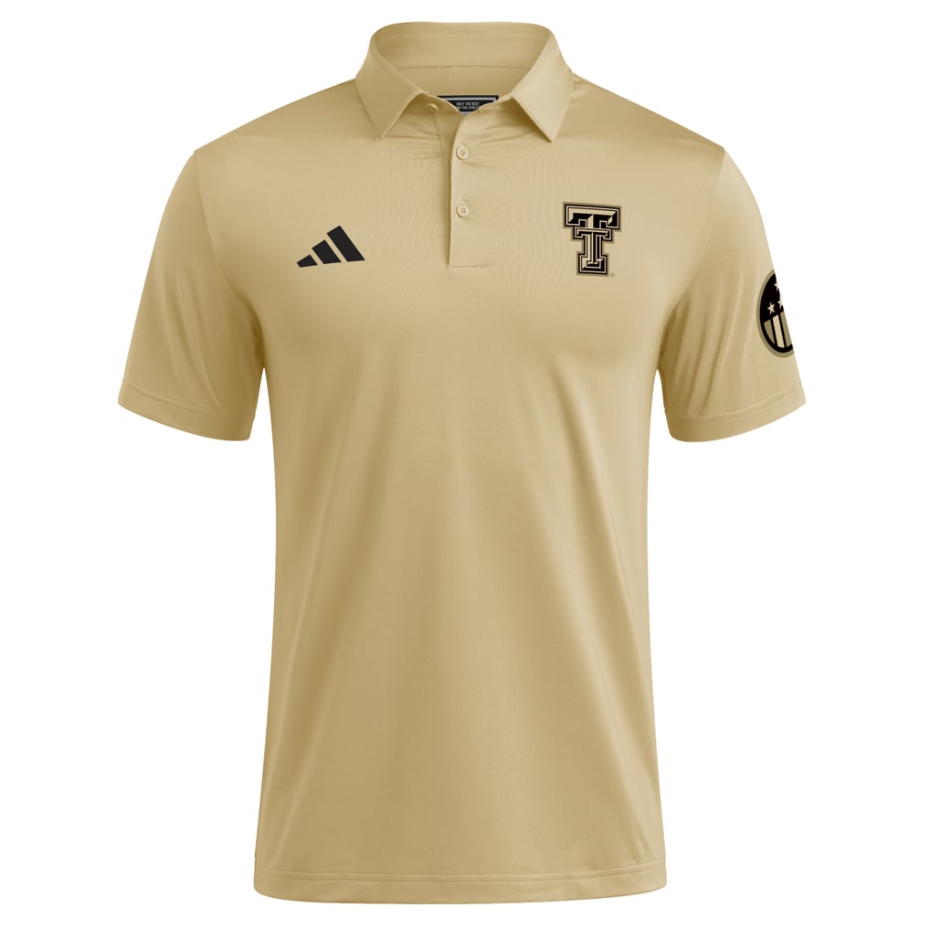 Texas Tech Red Raiders adidas Salute to Service Ultimate365 Solid Polo - Tan