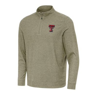 Texas Tech Red Raiders Antigua Subtle Quarter-Zip Sweatshirt - Olive