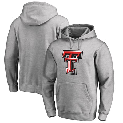 Texas Tech Red Raiders Primary Team Logo Pullover Hoodie - Ash