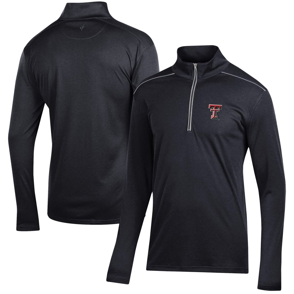 Texas Tech Red Raiders Classic Jacquard Quarter-Zip Pullover Top - Black