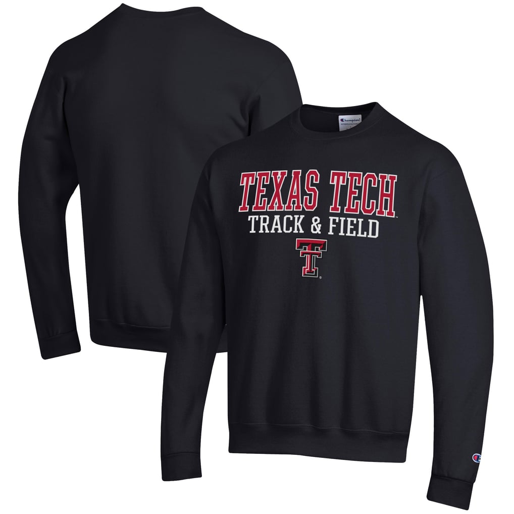  Texas Tech Red Raiders Champion Track & Field Stack Powerblend Pullover Sweatshirt - Black
