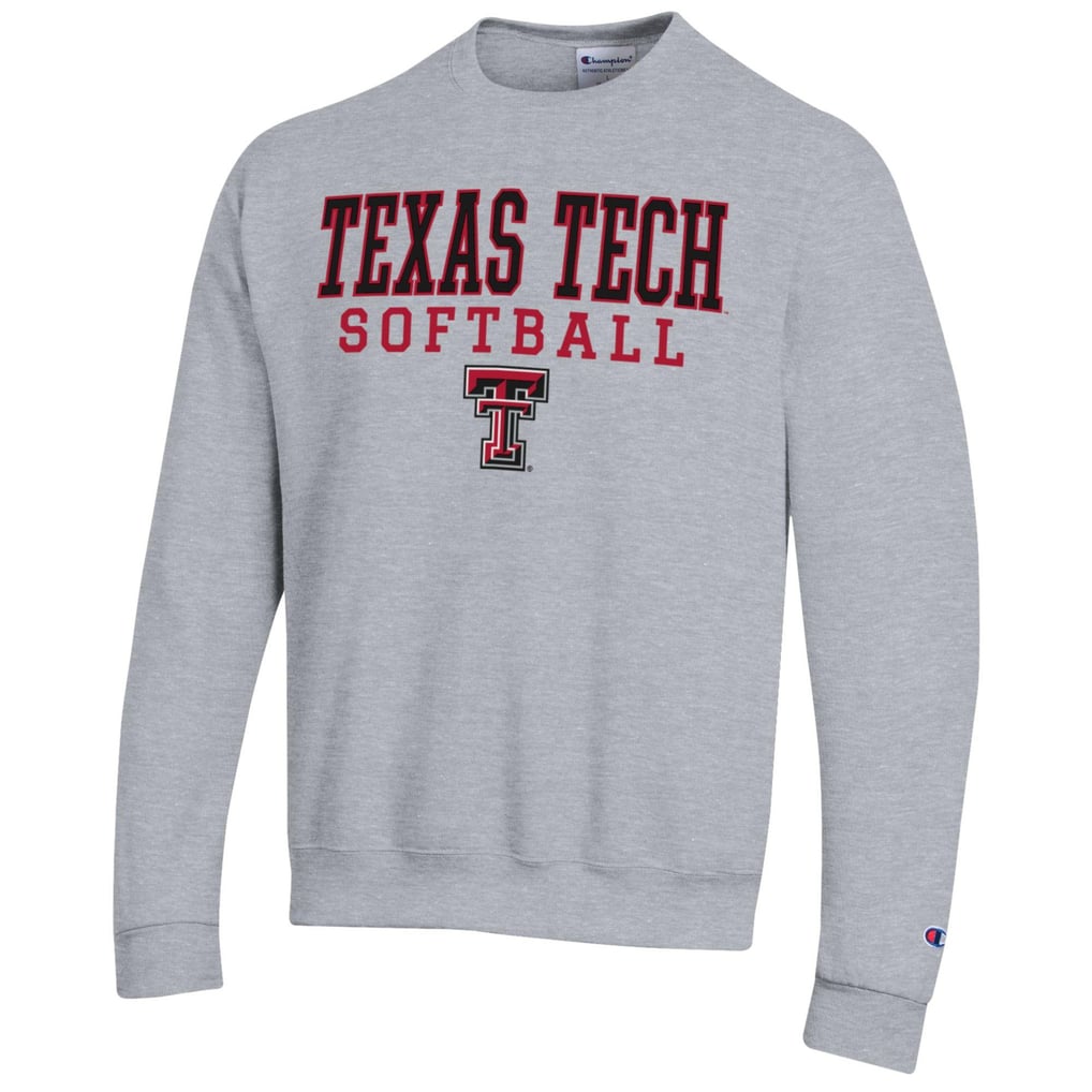 Texas Tech Red Raiders Champion Softball Stack Pullover Crewneck Sweatshirt - Gray