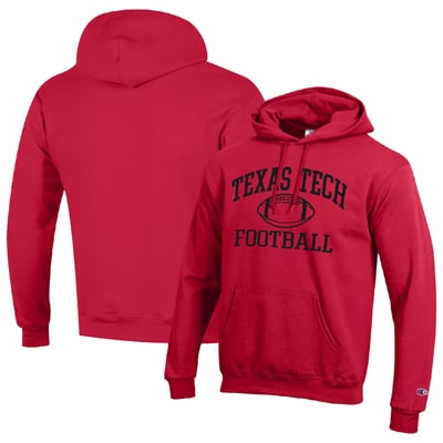 Texas Tech Red Raiders Champion Football Icon Pullover Hoodie - Red