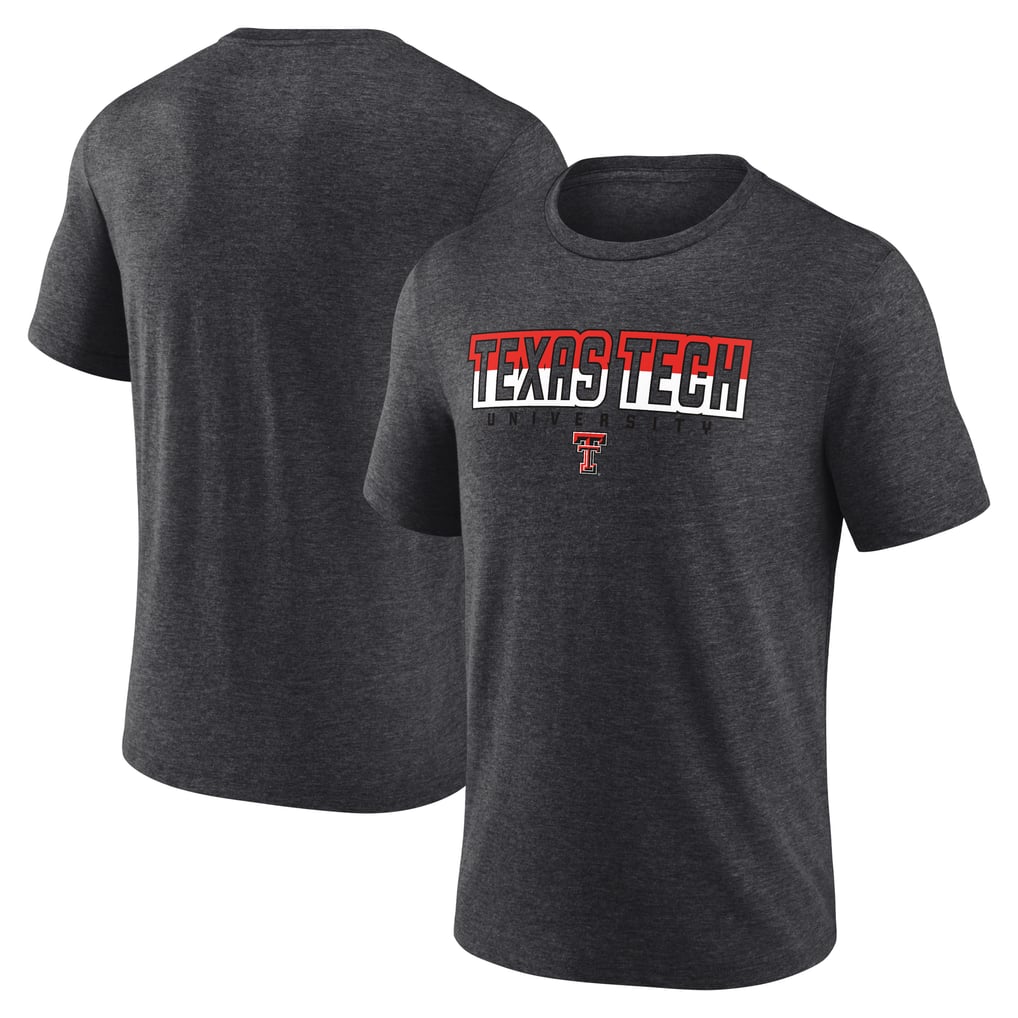 Texas Tech Red Raiders Split Knockout Tri-Blend T-Shirt - Charcoal
