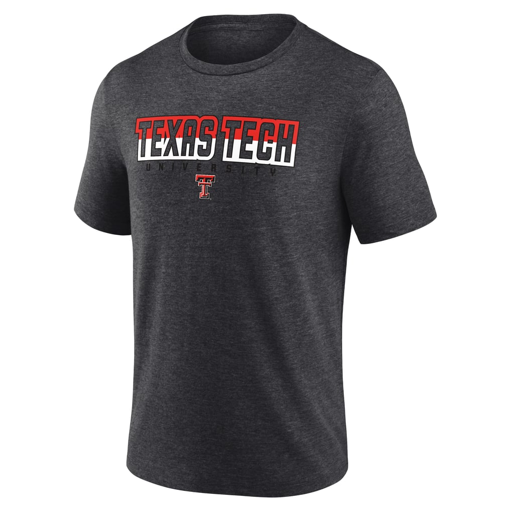 Texas Tech Red Raiders Split Knockout Tri-Blend T-Shirt - Charcoal