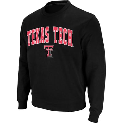 Texas Tech Red Raiders Colosseum Arch & Logo Crew Neck Sweatshirt - Black