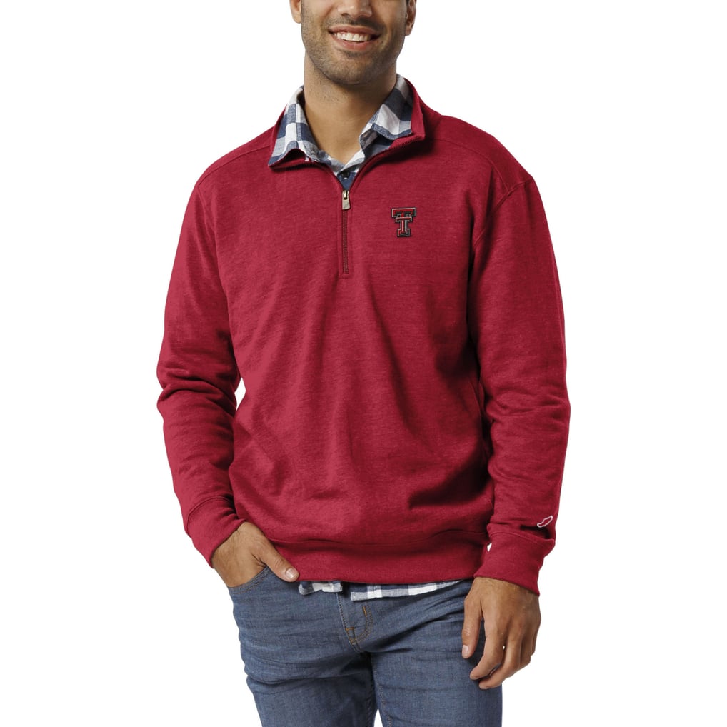  Texas Tech Red Raiders League Collegiate Wear  Heritage Tri-Blend Quarter-Zip Pullover Sweatshirt - Heather Red