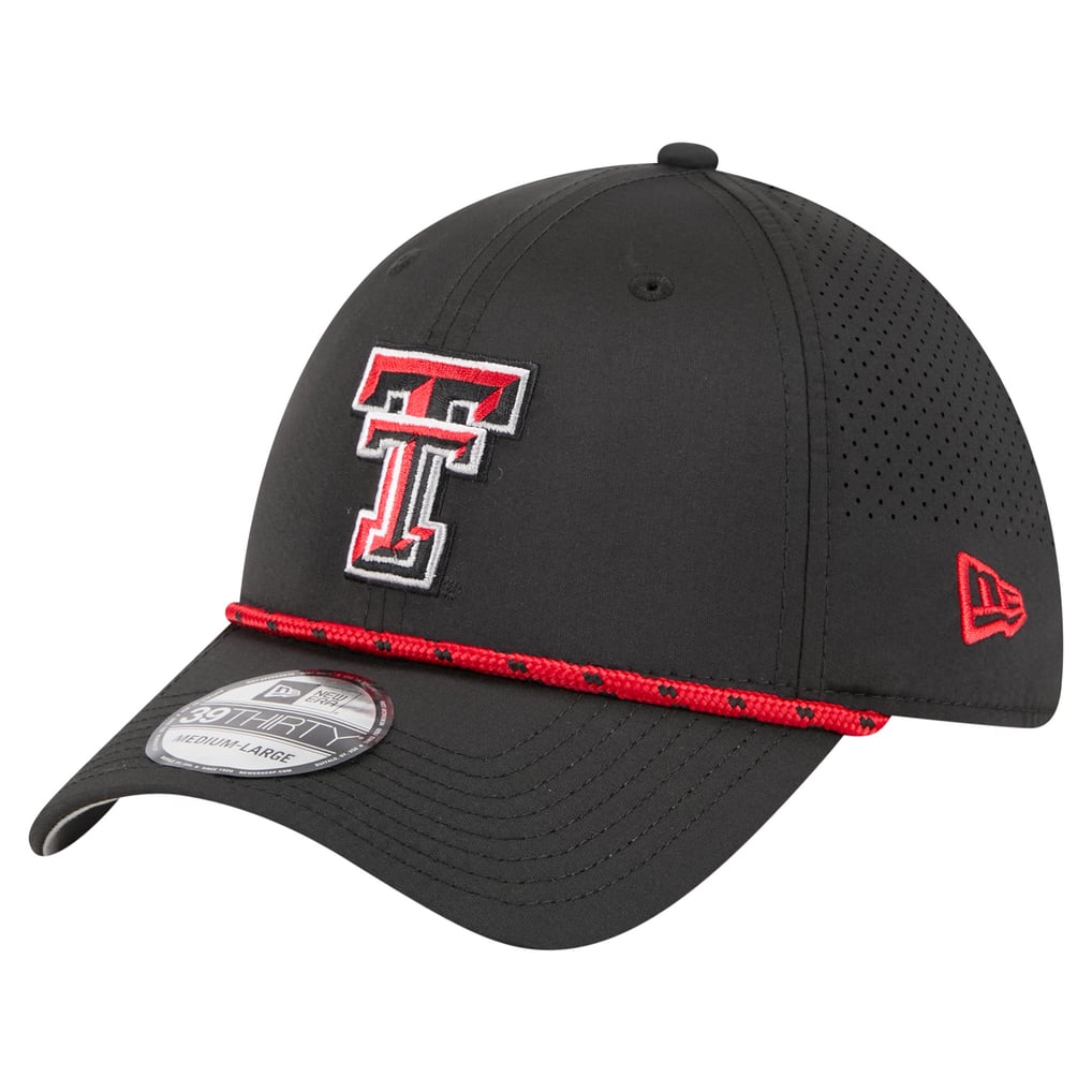 Texas Tech Red Raiders New Era Rope 39THIRTY Flex Hat - Black