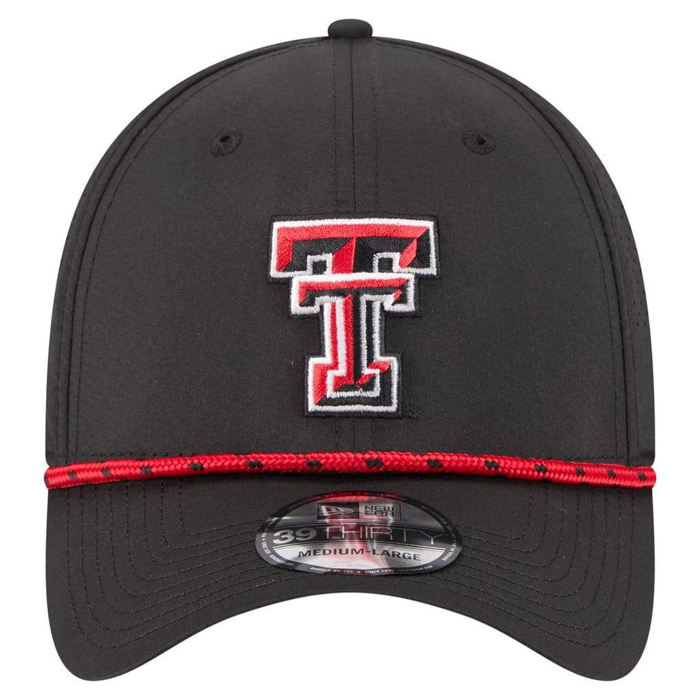  Texas Tech Red Raiders New Era Rope 39THIRTY Flex Hat - Black