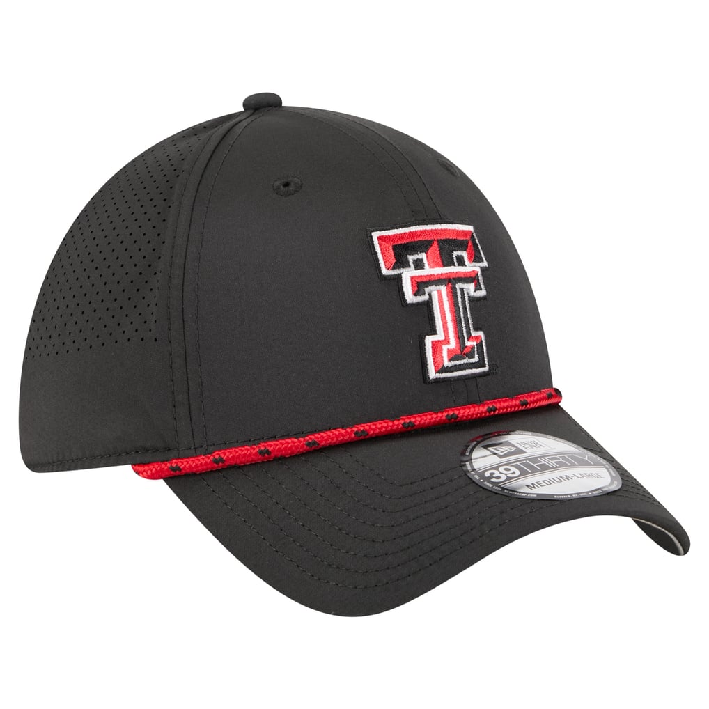  Texas Tech Red Raiders New Era Rope 39THIRTY Flex Hat - Black