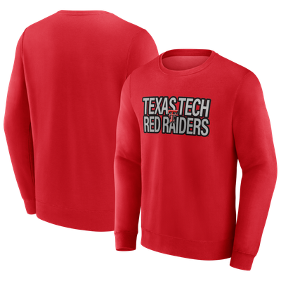 Texas Tech Red Raiders Outside Outline Fleece Pullover Sweatshirt - Red