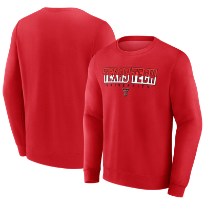 Texas Tech Red Raiders Split Knockout Fleece Pullover Hoodie - Red