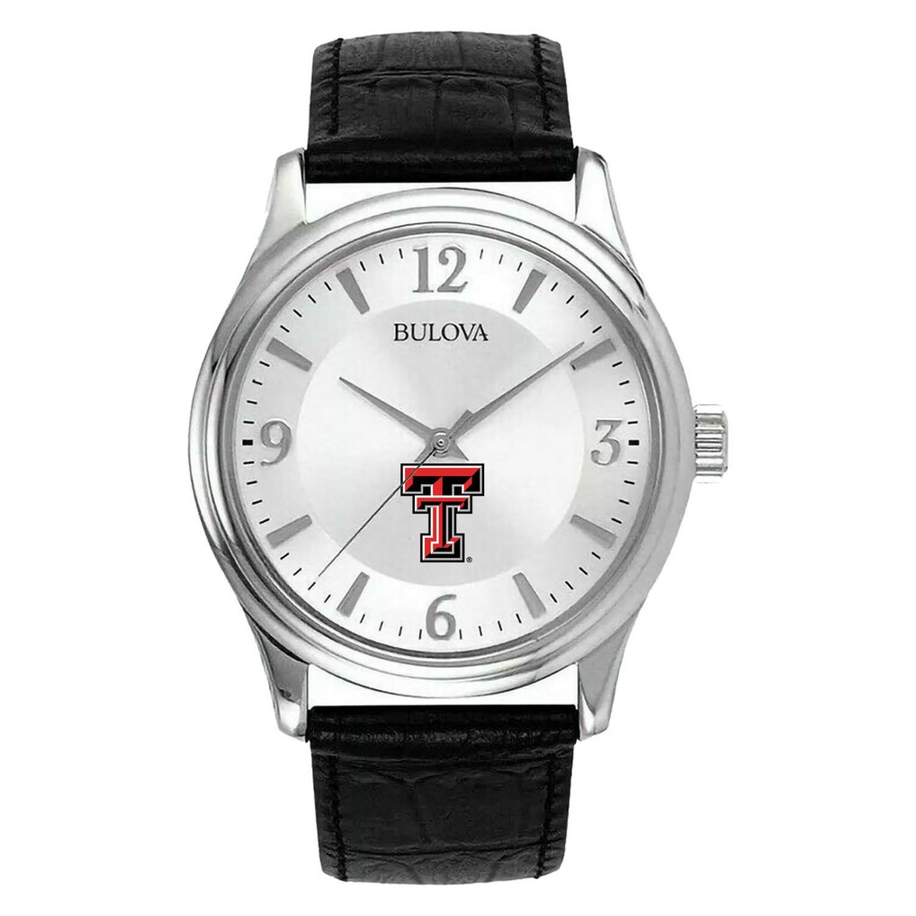 Texas Tech Red Raiders Leather Watch - Silver