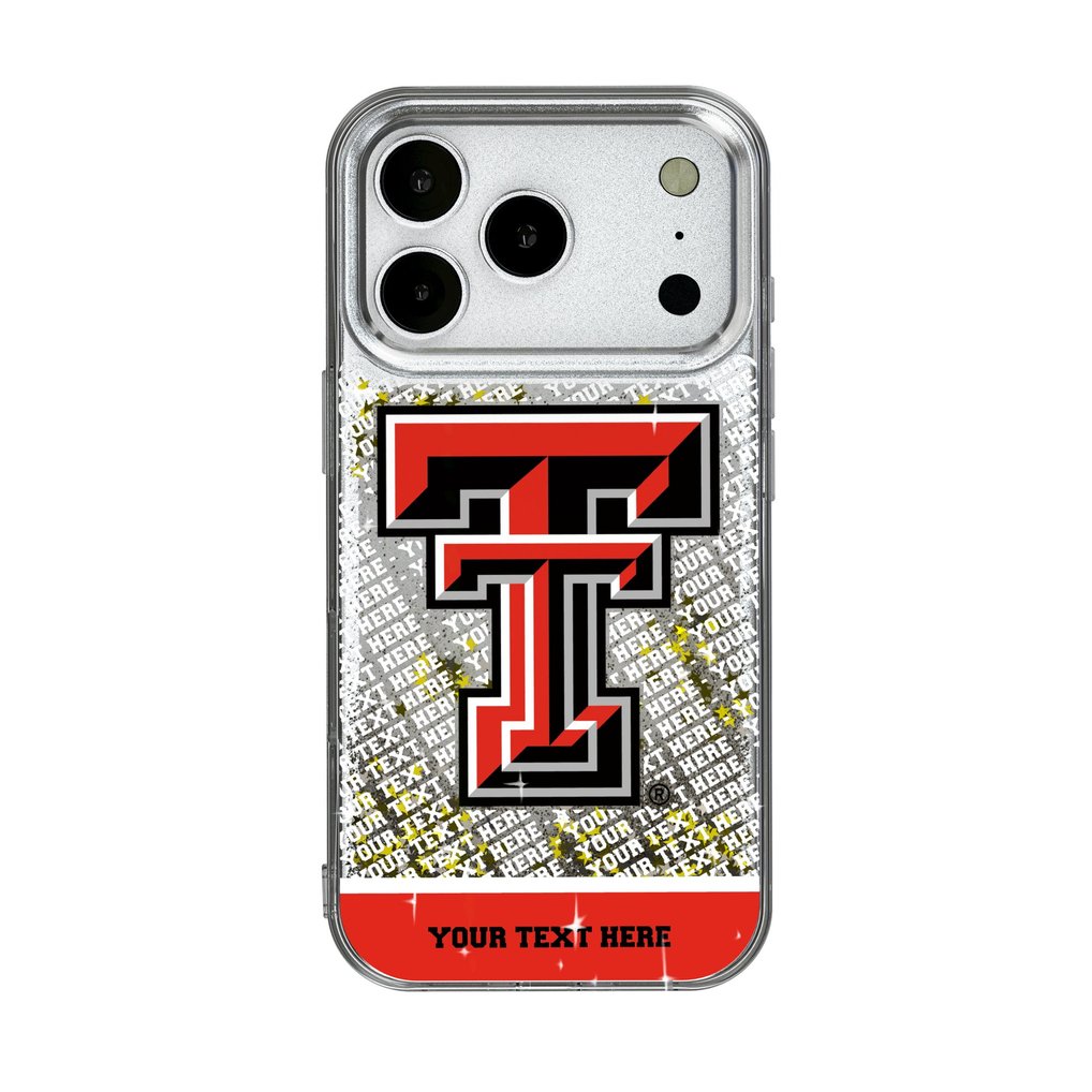 Texas Tech Red Raiders iPhone Endzone Personalized Glitter Case