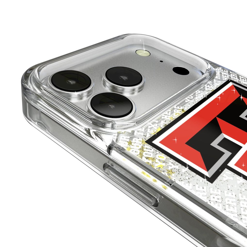 Texas Tech Red Raiders iPhone Endzone Personalized Glitter Case