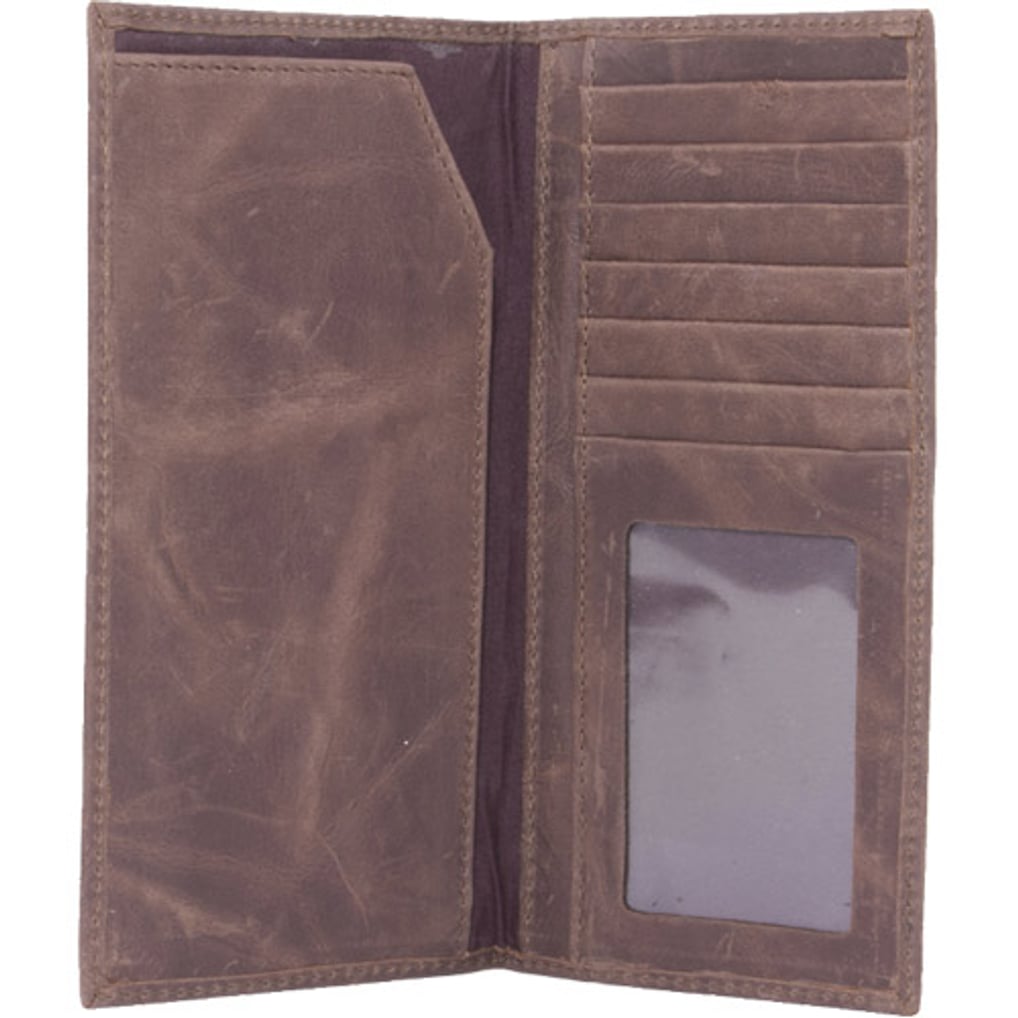 Texas Tech Red Raiders Leather Secretary Wallet with Concho - Brown