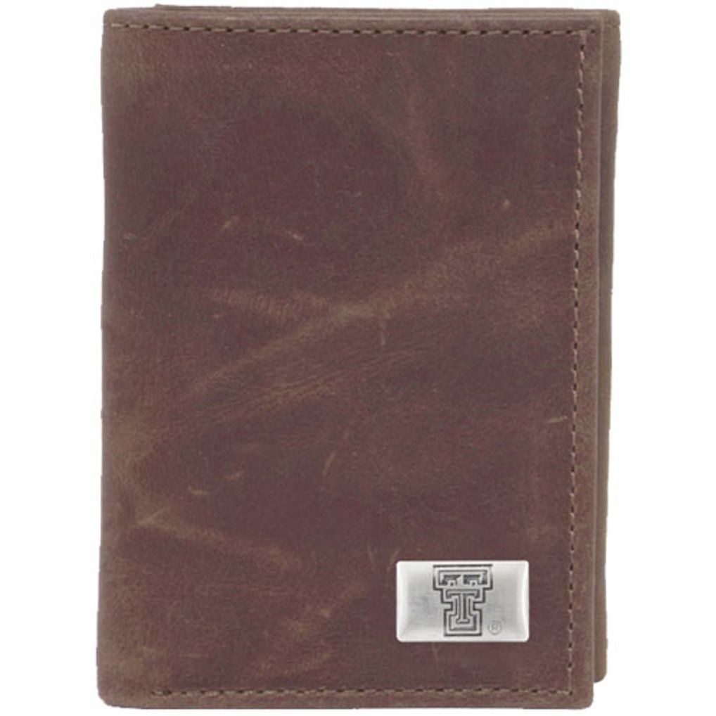Texas Tech Red Raiders Leather Trifold Wallet with Concho