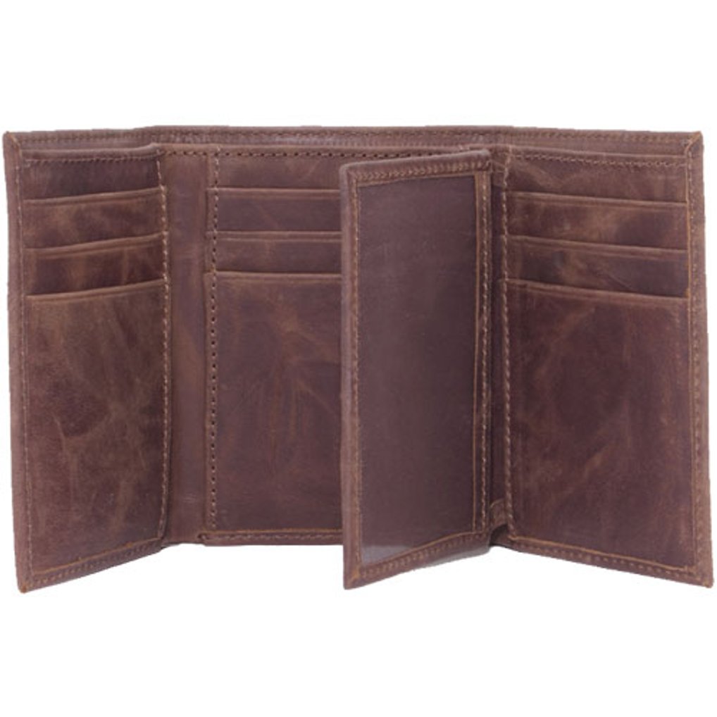 Texas Tech Red Raiders Leather Trifold Wallet with Concho