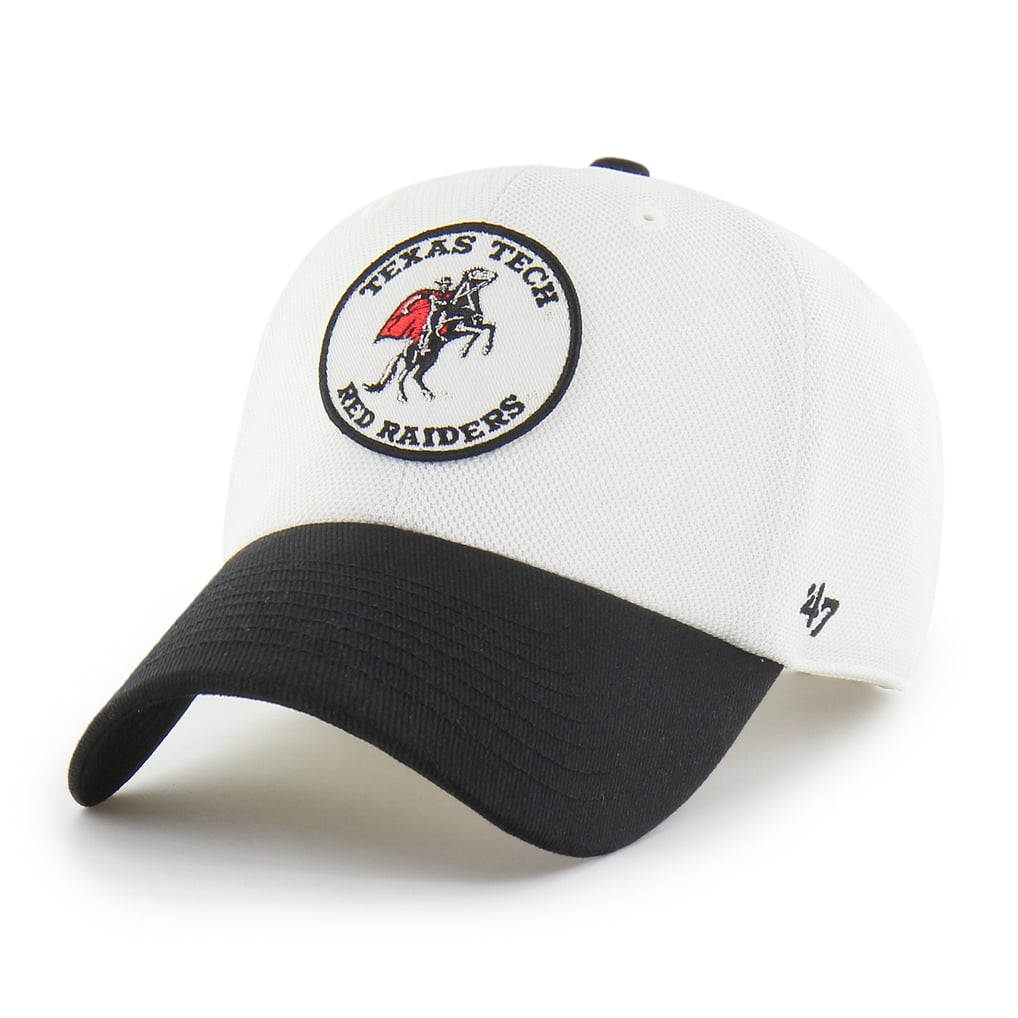 Texas Tech Red Raiders '47 Unisex Pique Patch Clean Up Adjustable Hat - White/Black
