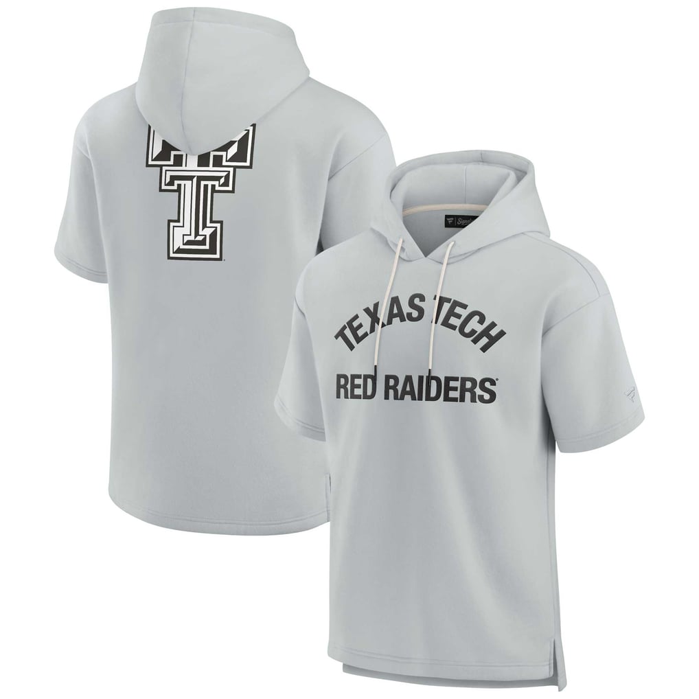 Texas Tech Red Raiders Fanatics Unisex Elements Super Soft Fleece Short Sleeve Pullover Hoodie - Gray