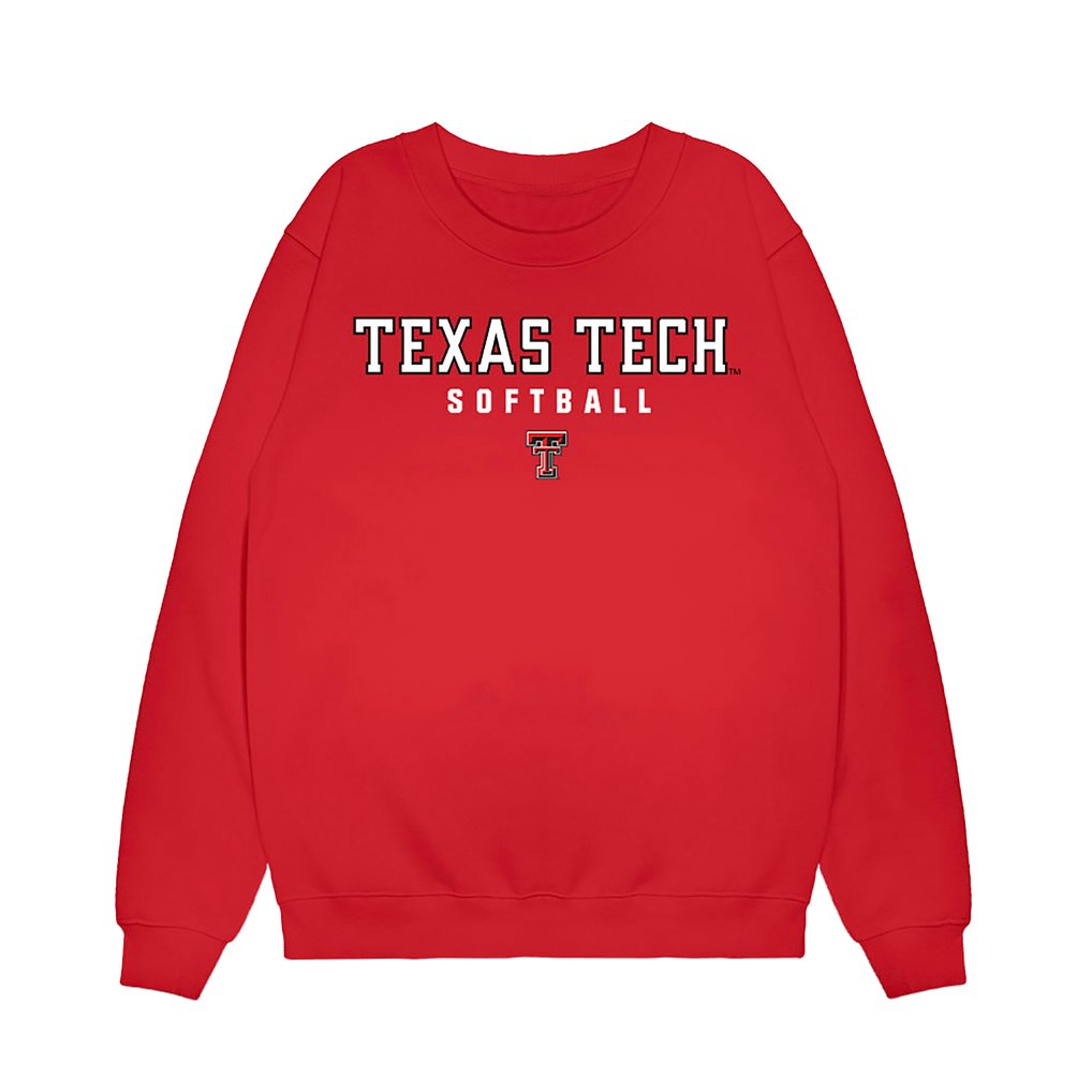 Texas Tech Red Raiders Unisex NIL Pick-A-Player Softball Sweatshirt - Red