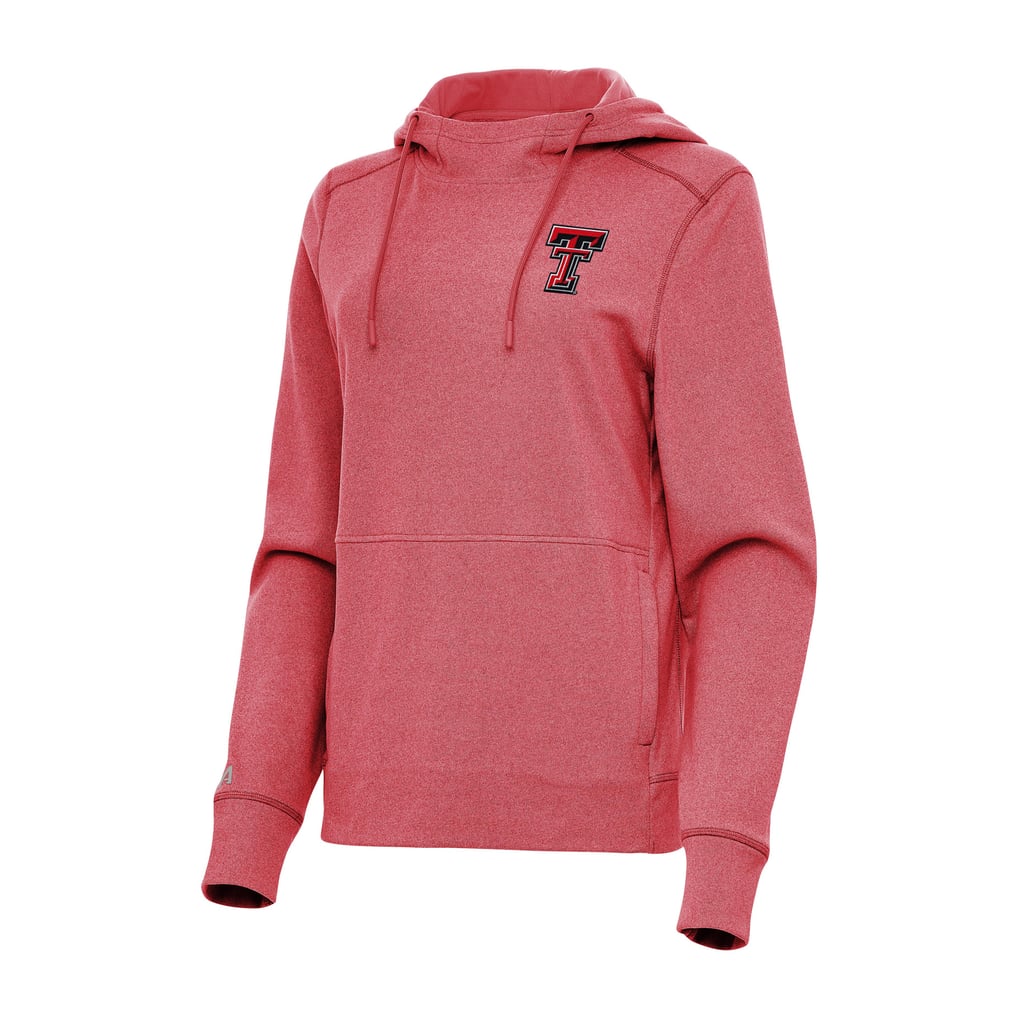 Texas Tech Red Raiders Antigua Women's Justice Pullover Hoodie - Heather Red