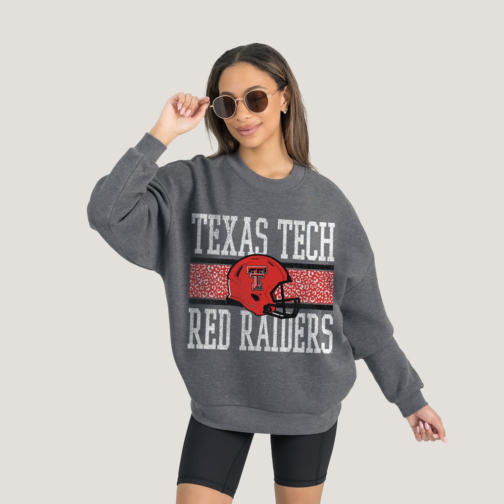 Texas Tech Red Raiders Gameday Couture Women's Premium Fleece Pullover Sweatshirt - Charcoal