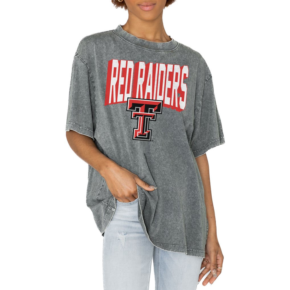 Texas Tech Red Raiders Gameday Couture Women's Solid Defense Oversized T-Shirt - Gray