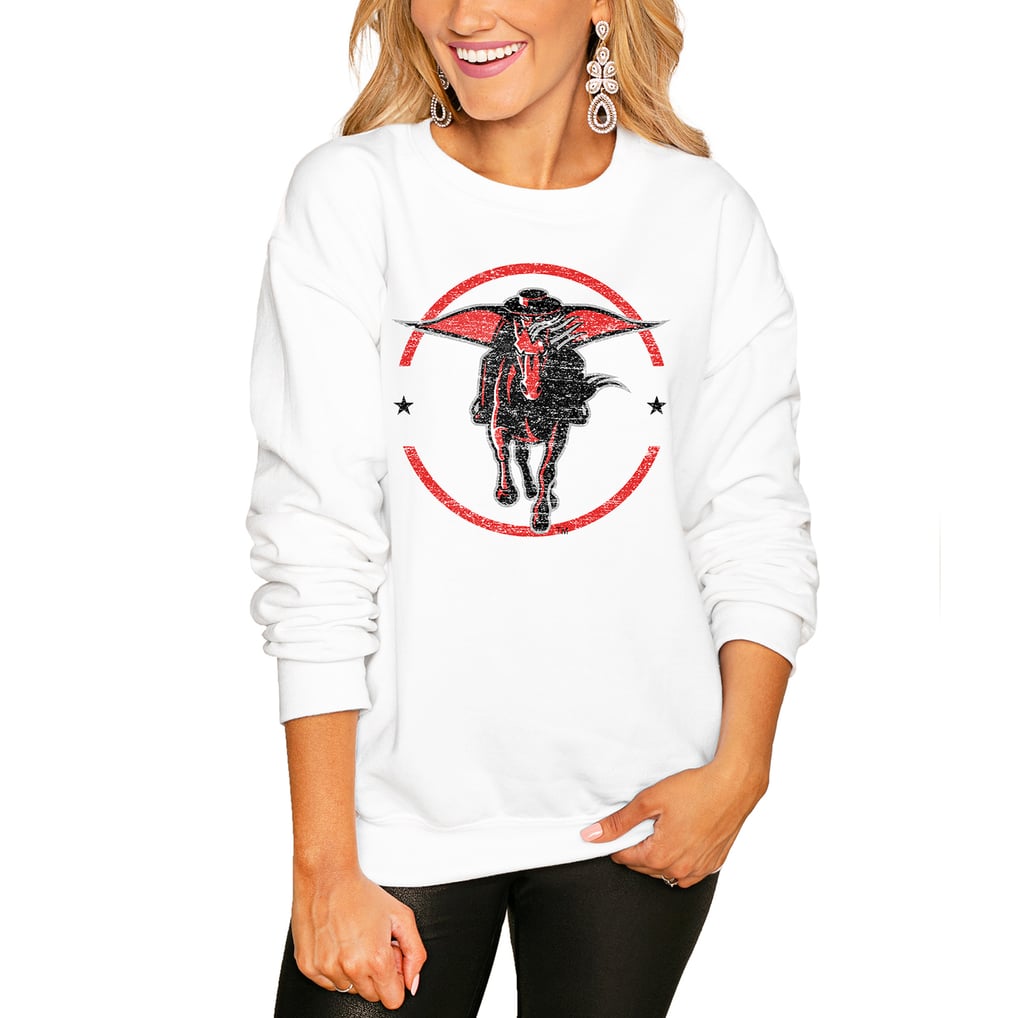 Texas Tech Red Raiders Gameday Couture Women's End Zone Oversized Sweatshirt - White