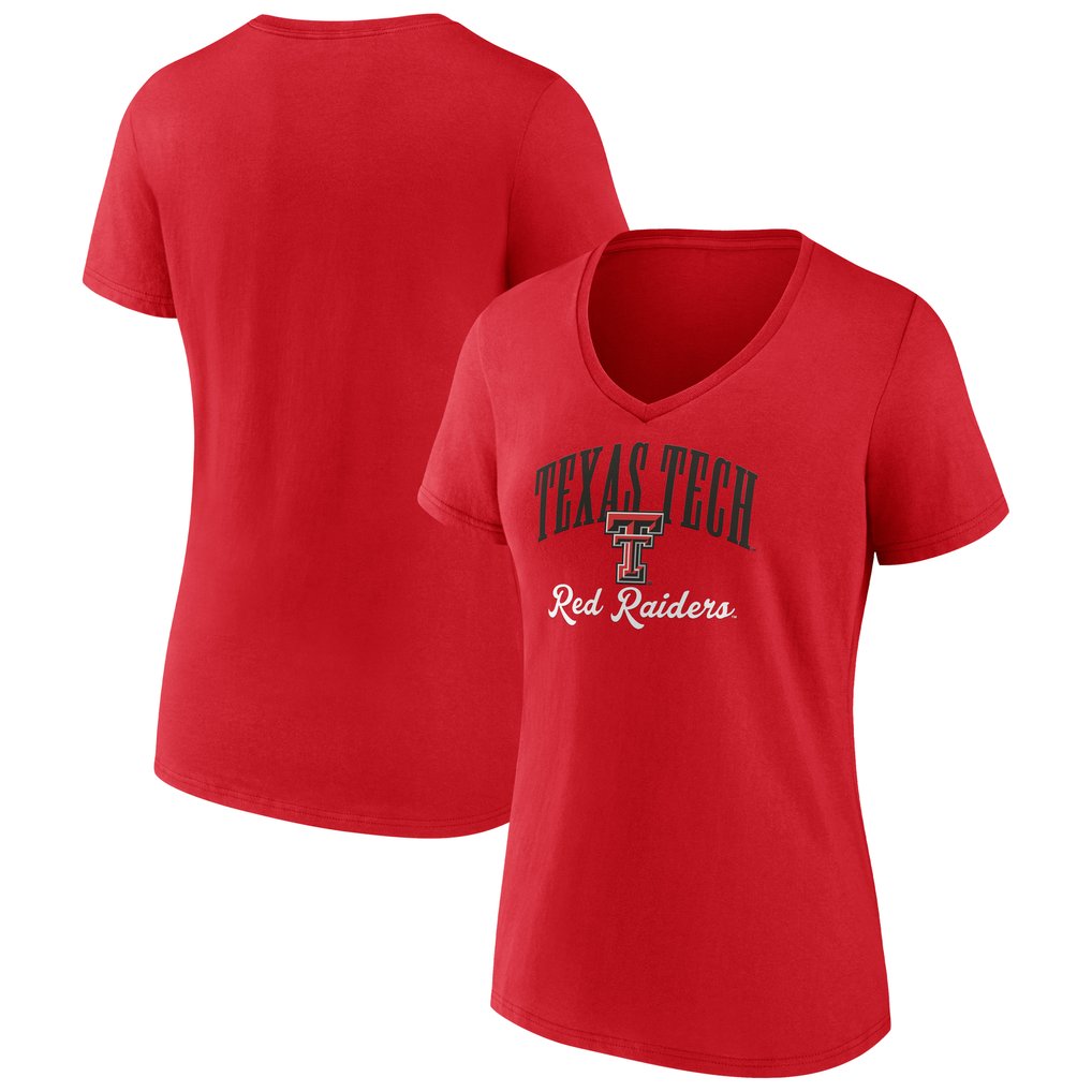 Texas Tech Red Raiders Women's Victory Script V-Neck T-Shirt - Red