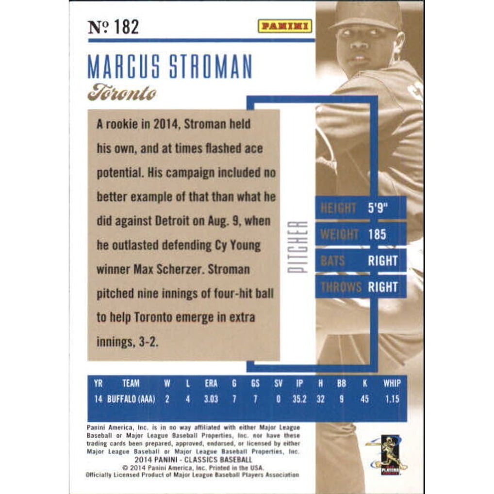 2014 Classics Timeless Tributes Silver #182 Marcus Stroman