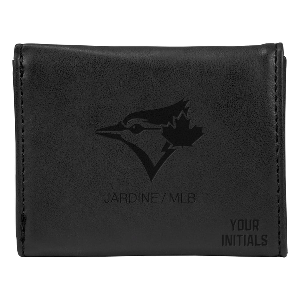 Toronto Blue Jays Personalized Trifold Wallet - Black