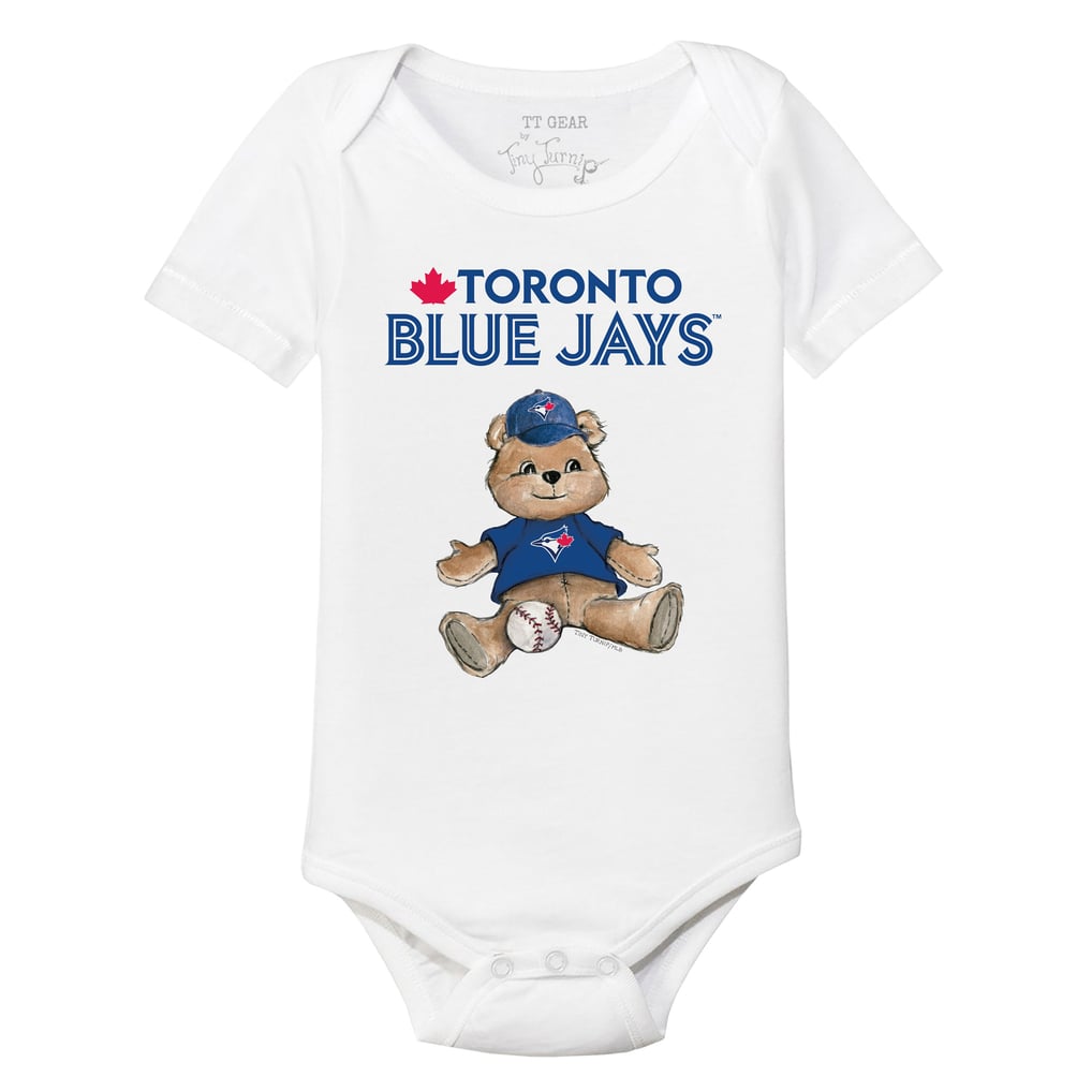 Toronto Blue Jays Tiny Turnip Infant Teddy Boy Bodysuit - White