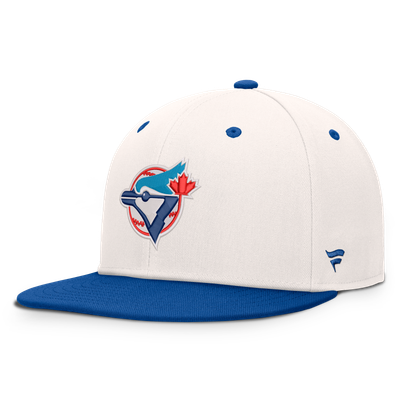  Toronto Blue Jays Fanatics Heritage Ballpark Snapback Hat - Cream/Royal