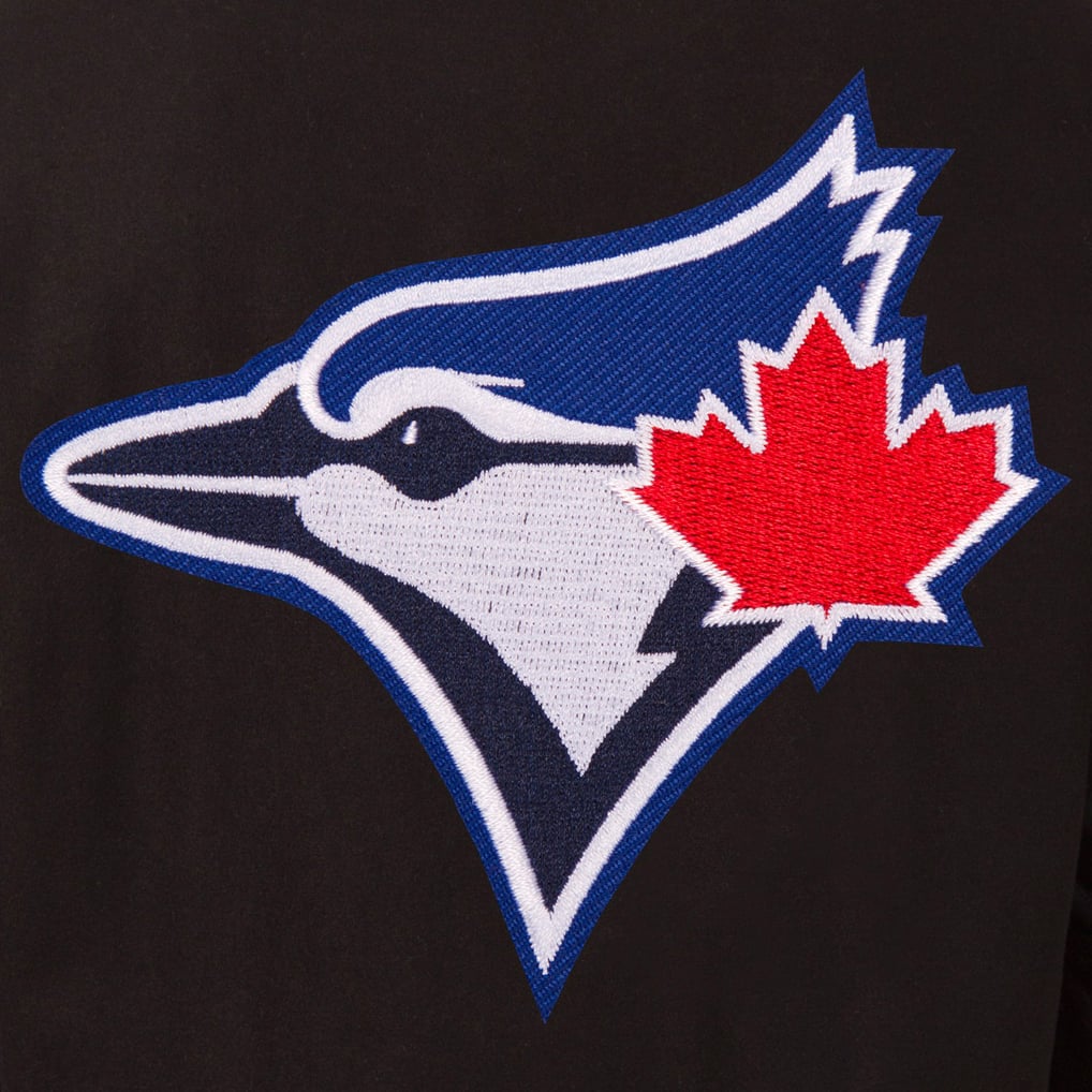 Toronto Blue Jays JH Design Wool Leather Reversible Full-Snap Jacket - Black