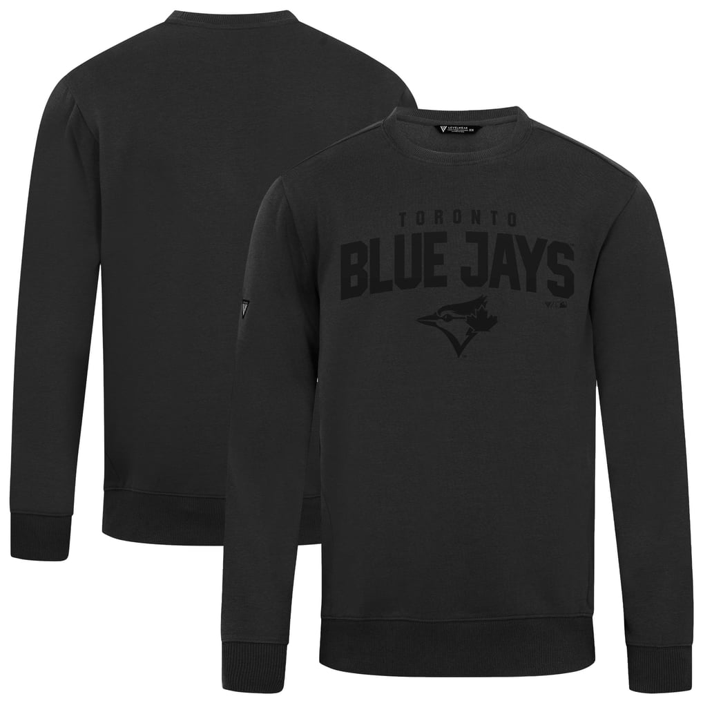 Toronto Blue Jays Levelwear Zane Team Arch Pullover Sweatshirt - Black