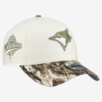 Toronto Blue Jays New Era 9FORTY A-Frame Adjustable Hat - Cream/Realtree Camo