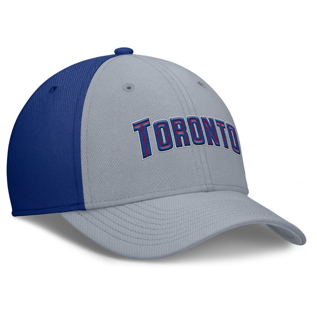 Toronto Blue Jays Nike Rise Swoosh Performance Flex Hat - Gray/Royal