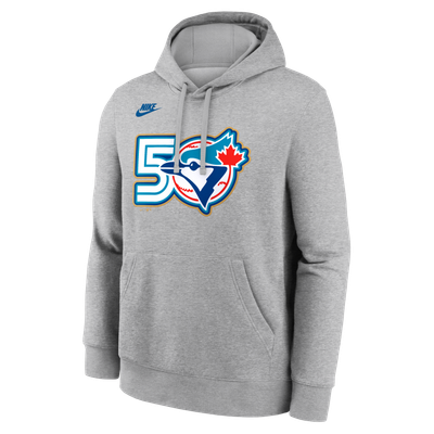  Toronto Blue Jays Nike 50th Season Club Hoodie - Heather Gray