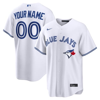  Toronto Blue Jays Nike Home Replica Custom Jersey - White