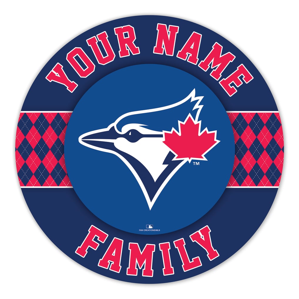 Toronto Blue Jays 16" Personalized Circle Wall Art