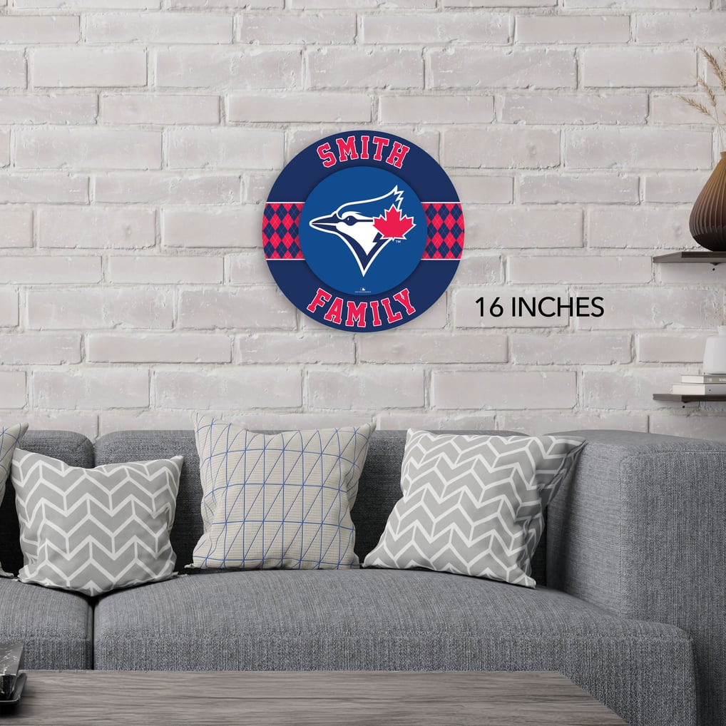 Toronto Blue Jays 16" Personalized Circle Wall Art