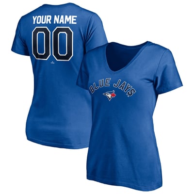 Toronto Blue Jays Women's Personalized Winning Streak Name & Number V-Neck T-Shirt - Royal